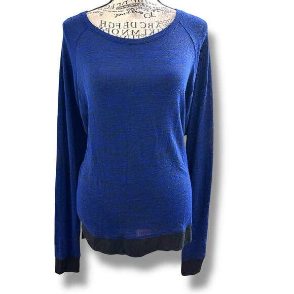 Rag & Bone Size L Blue Long Sleeve Pullover Sweater Classic Casual - Picture 1 of 5